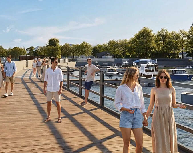 Hafenmole Gondelhafen(Visualisierung Stadt Friedrichshafen)