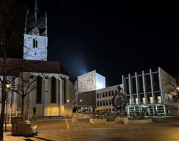 Earth Hour Rathaus und St. Nikolaus